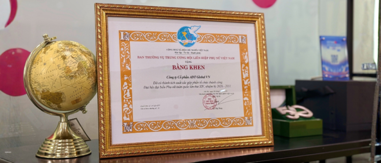 ADT Global nhận Bằng khen từ Trung ương Hội Liên hiệp Phụ nữ Việt Nam cho đóng góp công nghệ tại Đại hội Đại biểu Phụ nữ toàn quốc lần thứ XIV